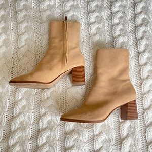 H&M Suede Ankle Boots with Zipper